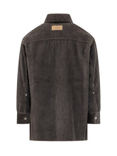 AMI ALEXANDRE MATTIUSSI - Surchemise In Velluto A Coste - Grigio - LIDIASHOPPING® - Official Website