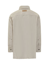 AMI ALEXANDRE MATTIUSSI - AMI ALEXANDRE MATTIUSSI Beige Corduroy Shirt with Pocket - White - LIDIASHOPPING® - Official Website