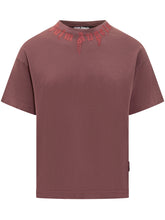 PALM ANGELS - Palm Angels Logo T-Shirt - Red - LIDIASHOPPING® - Official Website