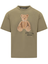 PALM ANGELS - Palm Angels T-Shirt Bear In Mind - Verde - LIDIASHOPPING® - Official Website