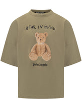 PALM ANGELS - Palm Angels Bear In Mind Olive T-Shirt - Green | Lidia Shopping ® | Official Website