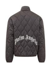 PALM ANGELS - Palm Angels Curved Logo Jacket - Black - LIDIASHOPPING® - Official Website