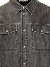 PALM ANGELS - Palm Angels Vintage-Effect Shirt - Grey - LIDIASHOPPING® - Official Website