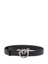PINKO - Pinko Love Birds black leather belt - Black | Lidia Shopping ® | Official Website