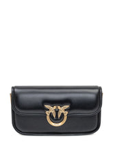 PINKO - Pinko Love Mini Black Leather Bag - Black - LIDIASHOPPING® - Official Website