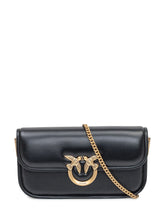 PINKO - Pinko Love Mini Black Leather Bag - Black - LIDIASHOPPING® - Official Website
