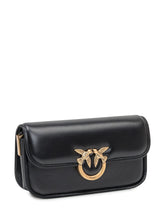 PINKO - Pinko Love Mini Black Leather Bag - Black - LIDIASHOPPING® - Official Website