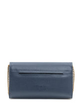 PINKO - Portafoglio a Tracolla Pinko Saddle con Catena - Blu - LIDIASHOPPING® - Official Website