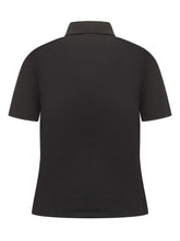 COURREGES - Courrèges black zip-front t-shirt - Black - LIDIASHOPPING® - Official Website