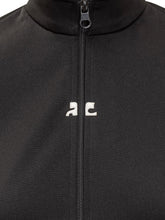COURREGES - Courrèges black zip-front t-shirt - Black - LIDIASHOPPING® - Official Website