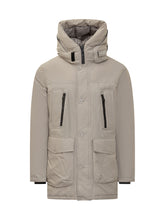 WOOLRICH - Woolrich Beige Parka with Multiple Pockets - Grey | Lidia Shopping | Official Website