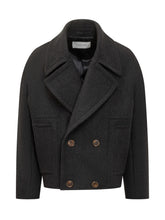 LANVIN - Lanvin Short Peacoat in Lana - Nero | Lidia Shopping | Official Website