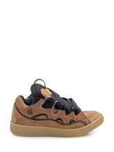 LANVIN - Lanvin Sneakers Curb in Pelle e Mesh Marroni - Marrone | Lidia Shopping | Official Website