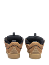 LANVIN - Lanvin Sneakers Curb in Pelle e Mesh Marroni - Marrone | Lidia Shopping | Official Website