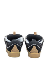 LANVIN - Lanvin Curb Sneakers in Black Leather and Mesh - Multicolor | Lidia Shopping | Official Website