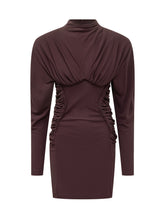 STELLA MCCARTNEY - Abito Stella McCartney Drappeggiato a Maniche Lunghe - Marrone - LIDIASHOPPING® - Official Website