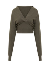 STELLA MCCARTNEY - Stella McCartney Pullover Verde Corto con Scollo a V - Verde - LIDIASHOPPING® - Official Website