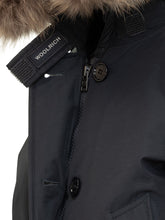 WOOLRICH - Woolrich black parka with fur hood and buttons - Blue | Lidia Shopping | Official Website