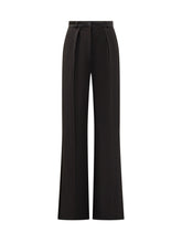 ELISABETTA FRANCHI - Trousers with satin belt Elisabetta Franchi - Black - LIDIASHOPPING® - Official Website