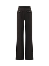 ELISABETTA FRANCHI - Trousers with satin belt Elisabetta Franchi - Black - LIDIASHOPPING® - Official Website