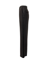 ELISABETTA FRANCHI - Trousers with satin belt Elisabetta Franchi - Black - LIDIASHOPPING® - Official Website
