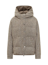 BRUNELLO CUCINELLI - Brunello Cucinelli Piumino Marrone con Cappuccio - Marrone | Lidia Shopping ® | Official Website