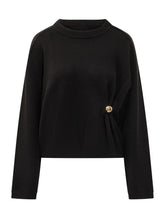 LOULOU DE SAISON - Maglia Nera con Spilla Loulou De Saison - Nero | Lidia Shopping ® | Official Website