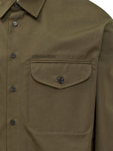 DSQUARED2 - Dsquared2 Cotton Shirt with Front Pockets - Green - LIDIASHOPPING® - Official Website