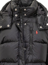 POLO RALPH LAUREN - Polo Ralph Lauren Black Down Jacket with Red Logo - Black - LIDIASHOPPING® - Official Website