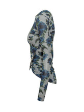 COPERNI - Coperni Floral Print Top with Side Buckle - Blue - LIDIASHOPPING® - Official Website