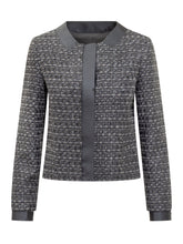 EMPORIO ARMANI - Emporio Armani Tweed Jacket with Satin Details - Blue - LIDIASHOPPING® - Official Website