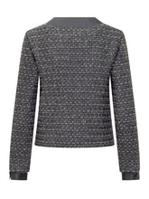 EMPORIO ARMANI - Emporio Armani Tweed Jacket with Satin Details - Blue - LIDIASHOPPING® - Official Website