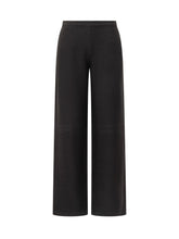 EMPORIO ARMANI - Exterior Pantaloni Neri a Gamba Larga Donna - Nero - LIDIASHOPPING® - Official Website