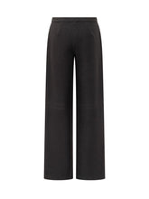 EMPORIO ARMANI - Exterior Pantaloni Neri a Gamba Larga Donna - Nero - LIDIASHOPPING® - Official Website