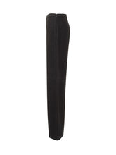 EMPORIO ARMANI - Exterior Pantaloni Neri a Gamba Larga Donna - Nero - LIDIASHOPPING® - Official Website