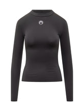 MARINE SERRE - Marine Serre Logo Top - Black - LIDIASHOPPING® - Official Website