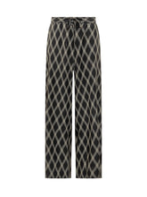 PIERRE LOUIS MASCIA - Pierre-Louis Mascia Silk Pants with Diamond Print - Black - LIDIASHOPPING® - Official Website