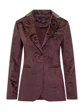 CIRCOLO - Circolo Bordeaux Jacquard Paisley Single-Breasted Blazer - Red | Lidia Shopping ® | Official Website