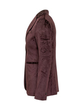 CIRCOLO - Circolo Bordeaux Jacquard Paisley Single-Breasted Blazer - Red | Lidia Shopping ® | Official Website