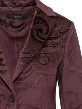 CIRCOLO - Circolo Bordeaux Jacquard Paisley Single-Breasted Blazer - Red | Lidia Shopping ® | Official Website