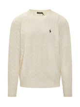 POLO RALPH LAUREN - Ivory Cable Knit Sweater Polo Ralph Lauren - White - LIDIASHOPPING® - Official Website