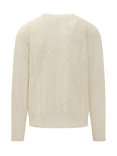 POLO RALPH LAUREN - Ivory Cable Knit Sweater Polo Ralph Lauren - White - LIDIASHOPPING® - Official Website