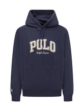 POLO RALPH LAUREN - Felpa con cappuccio logo Polo Ralph Lauren blu navy - Blu | Lidia Shopping | Official Website