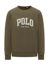 POLO RALPH LAUREN - Felpa girocollo verde logo Polo Ralph Lauren - Verde - LIDIASHOPPING® - Official Website