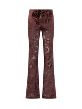 ETRO - Etro Pantaloni Flare Jacquard - Viola - LIDIASHOPPING® - Official Website