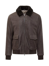 BARBA JACKET - Barba Jacket Giacca in Pelle con Collo in Shearling - Marrone | Lidia Shopping ® | Official Website