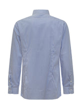 BARBA - Barba Blue Striped Cotton Shirt - Blue | Lidia Shopping ® | Official Website
