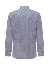BARBA - Barba Cotton Shirt with Blue and White Stripes - Blue - LIDIASHOPPING® - Official Website