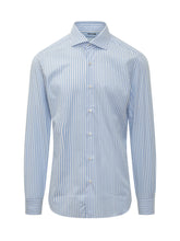BARBA - Camicia a Righe Azzurre Barba - Blu | Lidia Shopping ® | Official Website