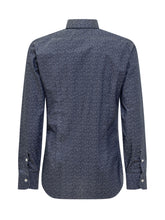 BARBA - Barba Long Sleeve Shirt with Blue Micro Pattern - Blue - LIDIASHOPPING® - Official Website